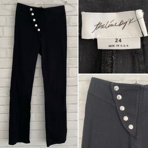 $205 The Line By K - Faye Asymmetrical Snap Twill Stretch Pant - Black Womens 24